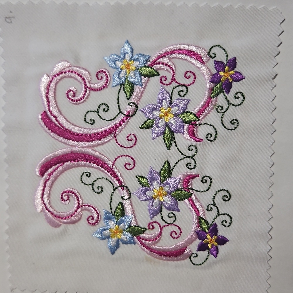 Handmade machine embroidery patch